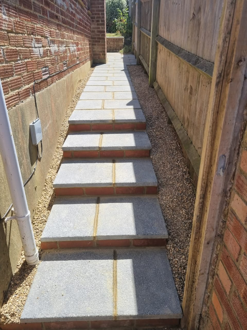 Completed pathway installation