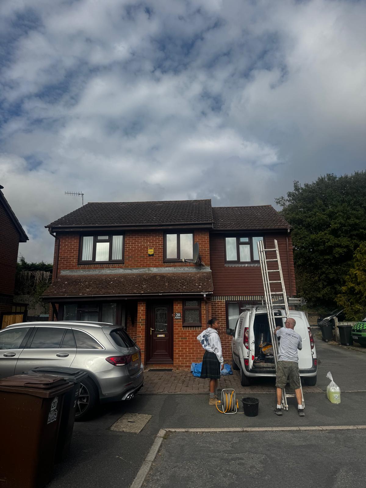 Roof before cleaning and repair work